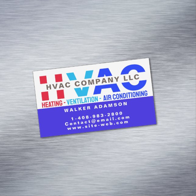 Heating & Ventilation & Air Conditioning - HVAC Business Card Magnet (In Situ)