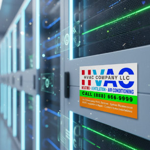 Heating, Ventilation & Air Conditioning - Pro HVAC Business Card Magnet