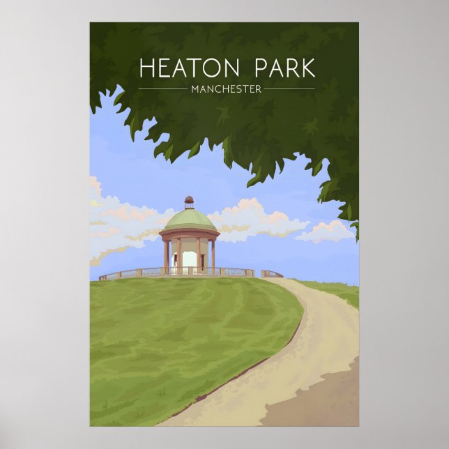Heaton Park Manchester Travel Poster (Front)