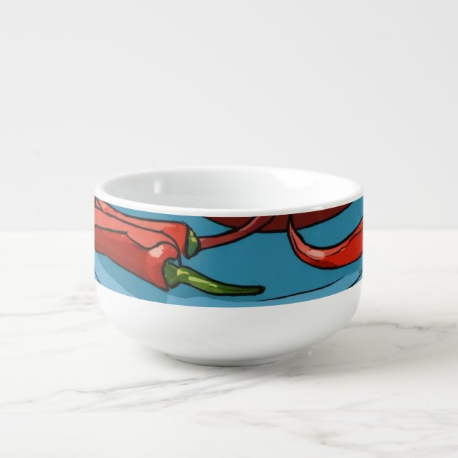 "Heatwave Elegance: Red Chilli Soup Mug" Mug (Front)