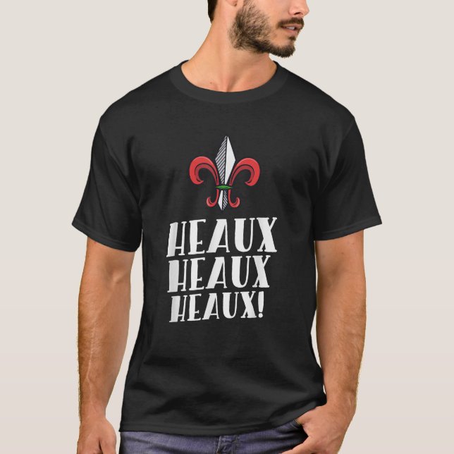 Heaux Heaux Heaux Cajun Christmas Louisiana Xmas N T-Shirt (Front)