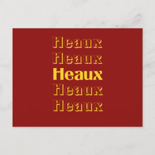 Heaux Heaux Heaux Louisiana Cajun Christmas Holiday Postcard