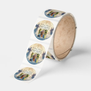 Heaven and Angels Celebration Of Life Photo Classic Round Sticker
