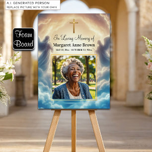 Heaven and Angels Celebration Of Life Photo Foam Board