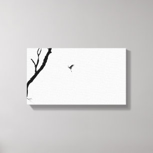 Heaven and Earth/ Bird Flying to a Tree/ Zen Photo Canvas Print