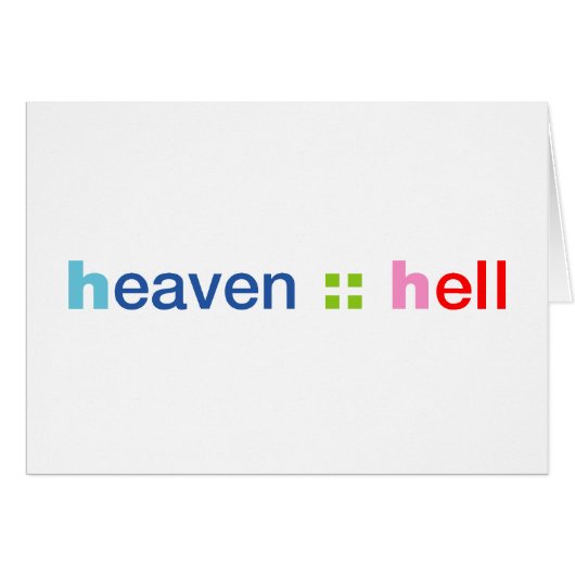 Heaven and Hell Cards (Front Horizontal)