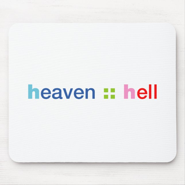 Heaven and Hell Mouse Pad (Front)