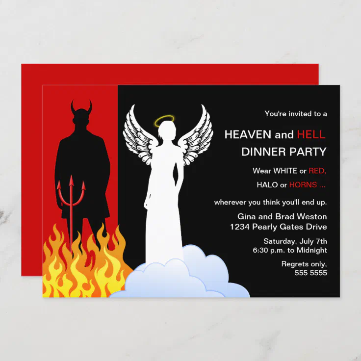 heaven and hell party decorations