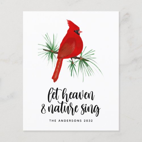 Heaven and Nature Sing Cardinal Christmas Card