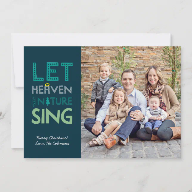 Heaven and Nature Sing Christmas Photo Card Zazzle