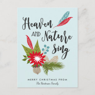 Heaven and Nature Sing Christmas Postcard