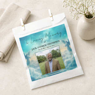Heaven Angels Celebration Of Life Photo  Favor Bag