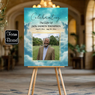 Heaven Angels Celebration Of Life Photo  Foam Board