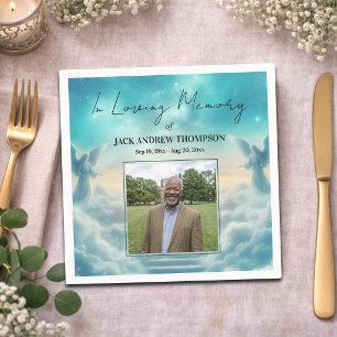 Heaven Angels Celebration Of Life Photo  Napkins