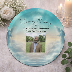 Heaven Angels Celebration Of Life Photo  Paper Plates