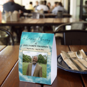 Heaven Angels Celebration Of Life Photo Paper Table Tent