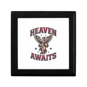 Heaven Awaits Gothic Angel Vintage Engraving Shirt Gift Box