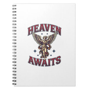 Heaven Awaits Gothic Angel Vintage Engraving Shirt Notebook