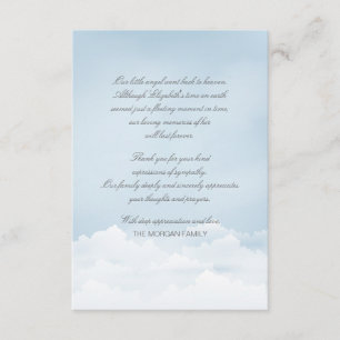 Heaven Bereavement Thank You Card