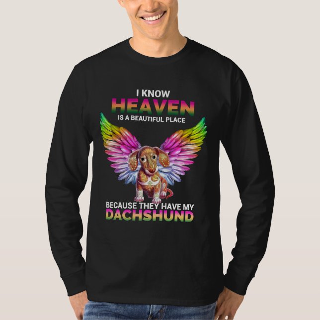 Heaven Dachshund T-Shirt (Front)