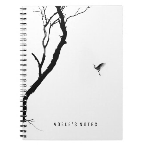 Heaven  Earth Bird Flying to a Tree Personalized Notebook