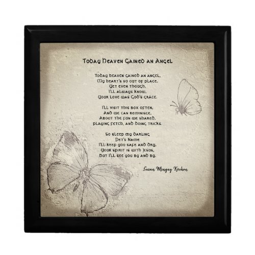Heaven Gained an Angel Personalized Pet Memorial Gift Box