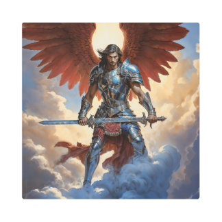 Heaven Guardian Archangel Michael Metal Print