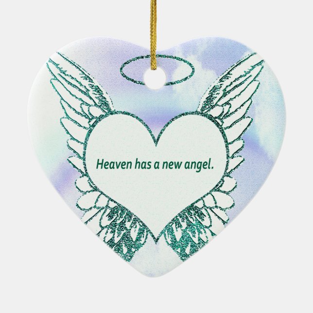 Heaven has a New Angel Ceramic Ornament (Back)