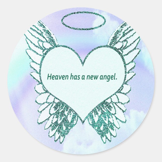 Heaven has a New Angel Classic Round Sticker (Front)