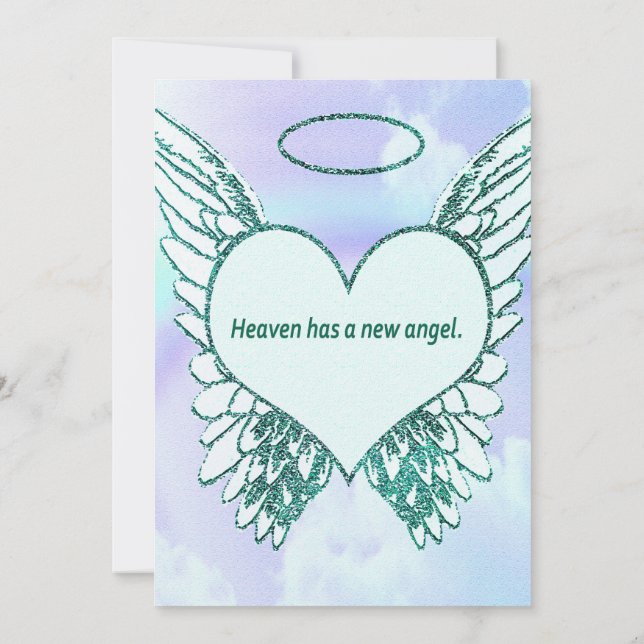 Heaven has a New Angel Invitation (Back)
