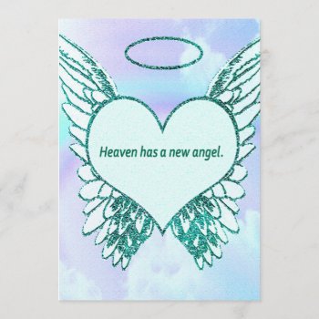 Heaven Has A New Angel Invitation by HeartsonEverything at Zazzle