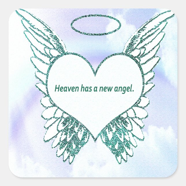 Heaven has a New Angel Square Sticker (Front)