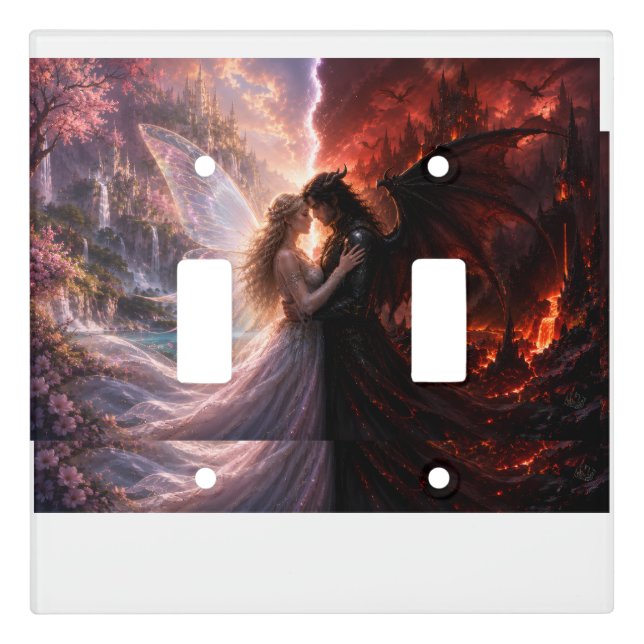 heaven hell love light switch cover (Front)