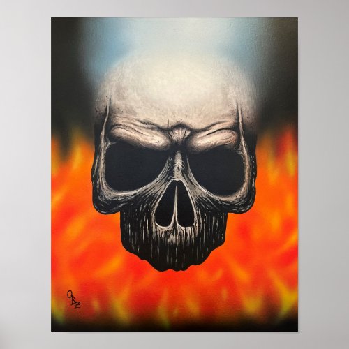Heaven  Hell Skull Art Print