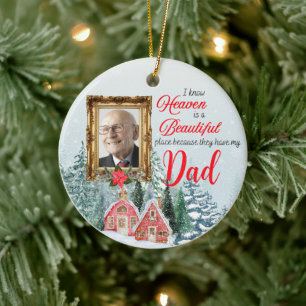 Heaven is a Beautiful Place Round Ornament 