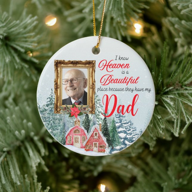 Heaven is a Beautiful Place Round Ornament  (Tree)