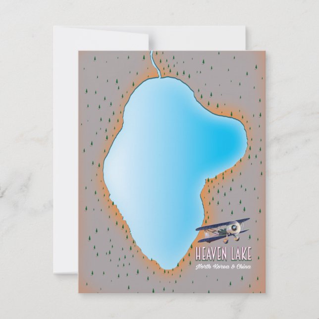 Heaven Lake North Korea & China map (Front)