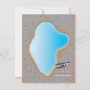 Heaven Lake North Korea & China map