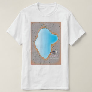 Heaven Lake North Korea & China map T-Shirt