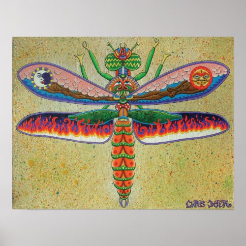 Heaven n Hell Dragonfly  Poster