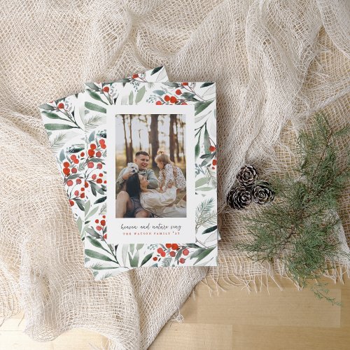 Heaven  Nature Sing Classic Christmas Photo Holiday Card