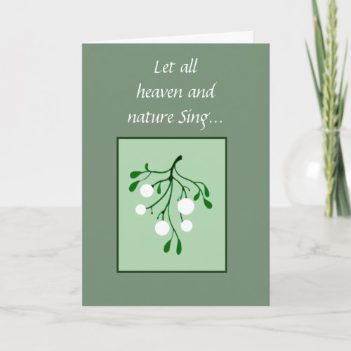 Heaven Nature Sing Scripture Mistletoe Best Friend Holiday Card