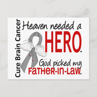 Heaven Needed a Hero Brain Cancer Father-In-Law Postcard