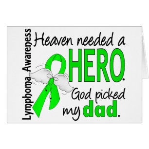 Heaven Needed a Hero Dad Lymphoma Cards