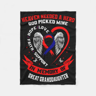 Heaven Needed A Hero God Great Granddaughter Chd A Fleece Blanket