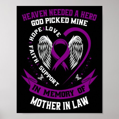 Heaven Needed a Hero God Mother In Law Mom Pancrea Poster