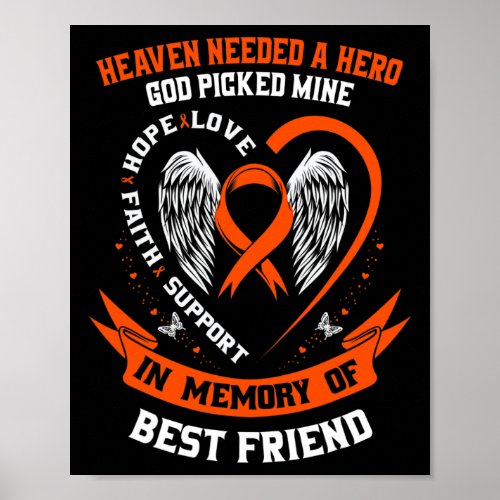 Heaven Needed a Hero God Picked My Best Friend Leu Poster