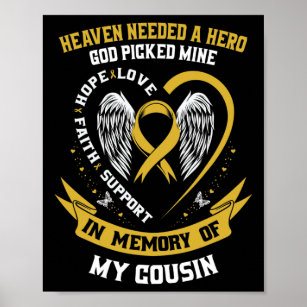 Heaven Needed a Hero God Picked My Cousin Childhoo Poster