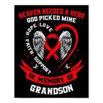 Heaven Needed A Hero God Picked My Grandson Heart  Poster