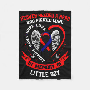 Heaven Needed A Hero God Picked Son Little Boy Chd Fleece Blanket